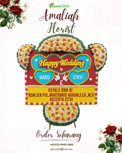 Karangan Papan Bunga Pernikahan di Parakan Wetan